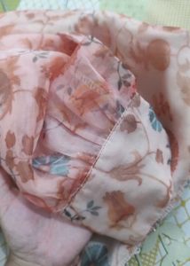 Inddus Women Classy Beige Floral Ethnic Fusion Top