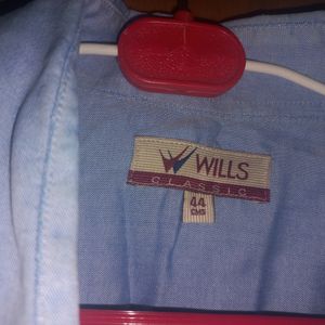 Wills Company Full Sleeve Light Blue Colour Shirt