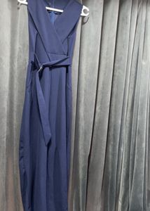 Shopper’s Stop Solid Sleeveless Polyester Blend Womens Regular Jumpsuit