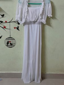 White Strap With Over Coat