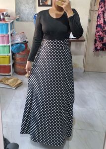 One Piece Black And White Polka Dots