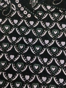 Black Top With Silver Embroidery