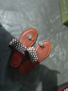 Embellished Brown Flats