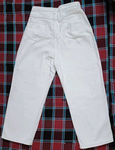 White Wide-Leg Jeans