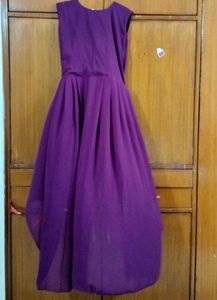 ASYMMETRICAL PURPLE DRESS