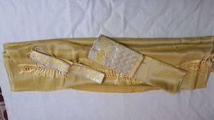 Mustard Yellow Jimmychoo Saree With Hip Belt