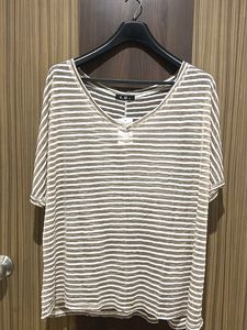 Striped V-Neck Top