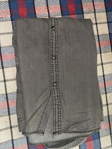 Ed hardy Mens Denim Shirt Grey