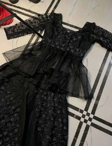 Elegant Black Lace Two-Piece Set