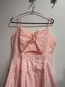 Cute Pink Gingham Sundress