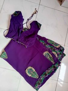 Violet Saree