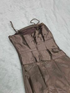 Elegant Brown Maxi Dress