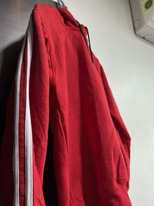 Red Hoodie with Stripes