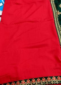 Designer Red Color Saree