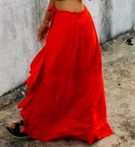 Red Ruffle Palazo
