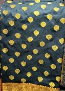 Beautiful Black Banarasi Saree (Only Sari)
