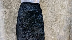 I. Black Velvet Mini Skirt