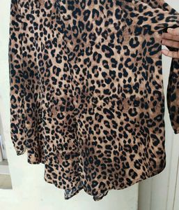 Leopard Print Tunic Top imported quality
