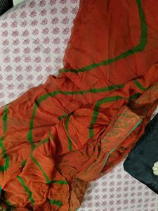 Leheriya And Bandej Saree