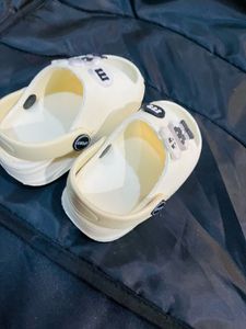 AJIO Baby Off white Crocks