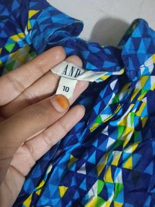 Patterned Blue Top