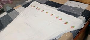 branded new long white dress with shrug unused