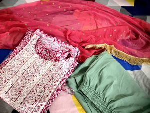 Anarkali Kurti Set With Dupatta l