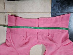 Baby Pink Saree With Stiched Blouse