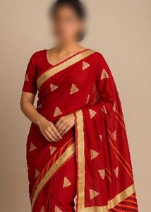 Elegant Red Cotton Saree