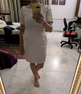 Textured Cream Dress