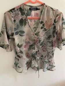 V- Neck Floral Top