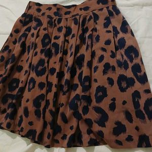 Animal Print Mini Skirt