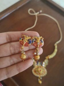 Elegant Peacock Necklace &amp; Earring Set