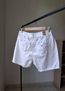 GUESS White Denim Shorts