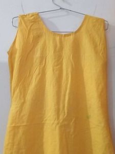 Yellow Tree Design Kurti