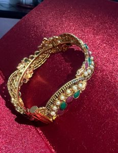Multicolor Beads Kada Bangle With Screw