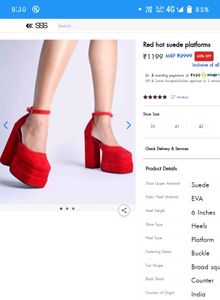 5 Inches Red Heel 👠
