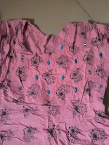 Pink Printed Kurta