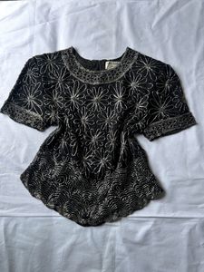 Hand Embroidery Floral Top
