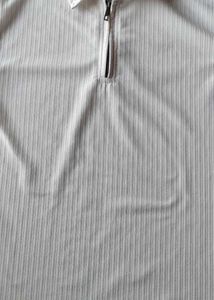 White Zip-Up Short Sleeve Shirt