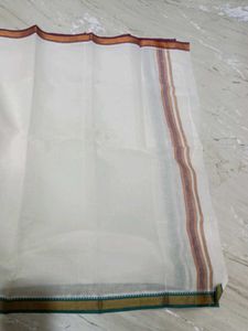 Uparna Shella Khandwa White Cotton 5&#39;4&#34;X3&#39; Feet Si