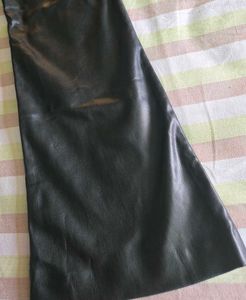 Zara Faux Leather Flare Trousers