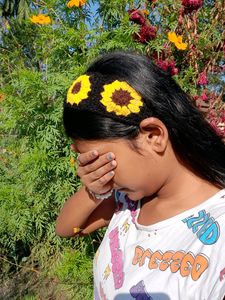 Crochet Sunflower Hair Band 💫