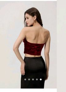 Red Velvet Bow Top