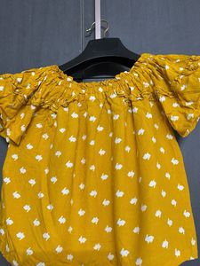 Cute Yellow Bunny Print Top