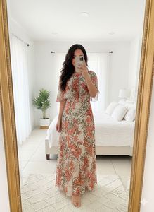 Pintrest Floral Print Maxi Dress