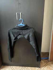 Cropped Turtleneck Sweater