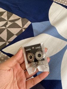 Silver Jhumka Earrings