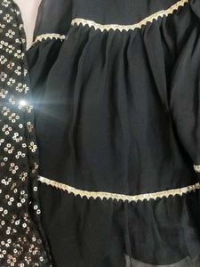 Black Sequin Kurta Set