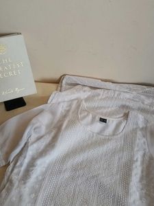 White CHIKANKARI KURTA